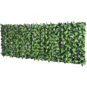 Haie artificielle feuilles de laurier laurent vert