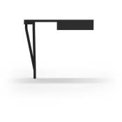 Herdasa - Table console, modèle 733 collection aire, en hêtre massif cérusé, noir