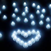 Lampes d'ambiance 100 PCS Boule Mini Rond LED Balloon Lumière,Pour Papier Lanterne Balloon Anniversaire Fête De Noël Décoration De La Maison