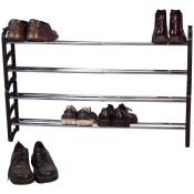 Lot de 2 étagères à chaussures extensible de 58 à 104 cm noir