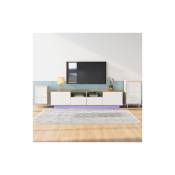 Meuble tv led, Table tv moderne - blanc - 180x 40x50 - Liberté