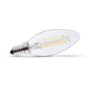 Miidex Lighting - Ampoule led E14 4W cob Filament Flamme (Dimmable en option) ® blanc-neutre-4000k - non-dimmable