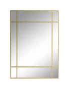 Miroir Art Déco rectangulaire en métal doré 130