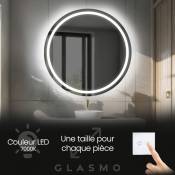 Miroir led Lumineux 60 cm Nova - Rond de Salle de Bain Mural avec éclairage Blanc Froid 7000K
