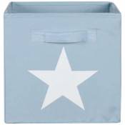 Panier en tissu 30x30 cm STAR FABRIC BOX coloris bleu