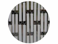Rideau de porte en polyéthylène beige et acier campos 100x230 cm