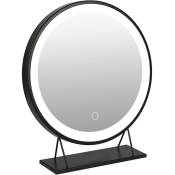 Rond Miroir à cosmétique , miroir à maquillage lumineux, 40×40cm ,6500k ,Gradable en trois couleurs
