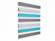 Store enrouleur zebra day and night rouleau double couche 80x150cm blanc gris turquoise helloshop26 19_0000860