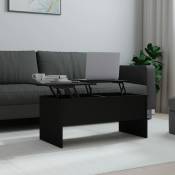 Table basse Table d'appoint pour Salon Chambre - Noir 102x50,5x46,5 cm Bois d'ingénierie BV792538