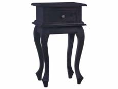 Table de chevet table d'appoint | table de nuit café noir clair 35x30x60cm bois d'acajou massif - meuble pro frco32271