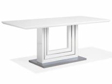Table en acier blanc 180 x 90 cm kalona 97823