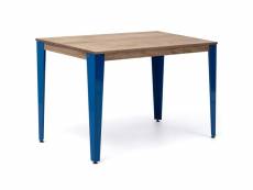 Table salle à manger lunds 120x60x75cm bleu-effect