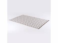 Tapis d'extérieur rectangulaire 120x180 cm,blanc et taupe Q30116070