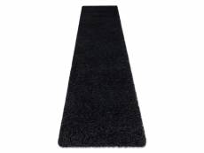 Tapis, le tapis de couloir soffi shaggy 5cm noir - pour la cuisine, l'antichambre, le couloir 60x300 cm