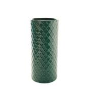 Vase décoratif en céramique vert foncé H30