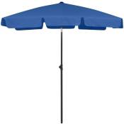 Vidaxl - Parasol de plage bleu azur 180x120 cm