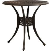 Vidaxl - Table de jardin Bronze 78x78x72 cm Aluminium