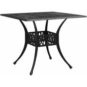 Vidaxl - Table de jardin Noir 90x90x73 cm Aluminium coulé