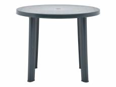 Vidaxl table de jardin vert 89 cm plastique 48806