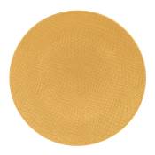 Assiette de présentation safran 31 cm jaune en grès