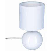 Atmosphera - Lampe à Poser Céramique Boule 24cm Blanc