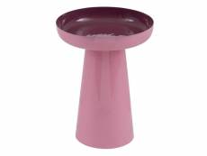Bixo - table d'appoint ø40cm métal laqué rose et violet