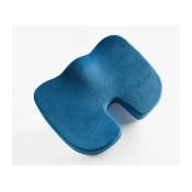 Blue Specification Coussin de siège respirant en coton à mémoire de forme en U orthopédique