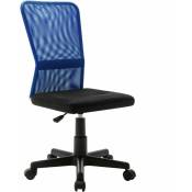 Chaise de bureau Noir et bleu 44x52x100 cm Tissu en maille Vidaxl Black and blue