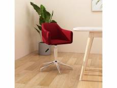 Chaise de qualité pivotante de salle à manger rouge bordeaux tissu - rouge - 51 x 55 x 79 cm