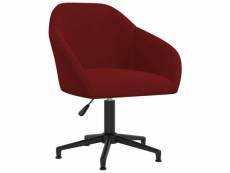 Chaise de qualité pivotante de salle à manger rouge bordeaux velours - rouge - 56 x 63 x 88 cm