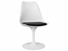 Chaise de salle à manger - chaise pivotante blanche - tulip noir