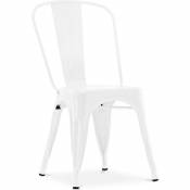 Chaise de salle à manger Stylix design industriel en Métal - Nouvelle édition Blanc - Acier - Blanc