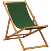 Chaise pliable de plage Bois d'eucalyptus et tissu