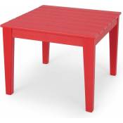 Costway - Table pour Enfants en pehd anti-Décoloration pour Intérieur / Extérieur 64,5 x 64,5 x 51 cm (l x l x h) Rouge