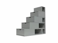 Escalier cube de rangement hauteur 125 cm gris ESC125-G
