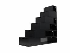 Escalier cube de rangement hauteur 150cm noir ESC150-N