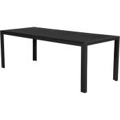 Fuccy Table de jardin, 205 cm, noir/noir.