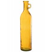 Jolipa - Vase bouteille avec anse en verre ocre 19x19x75 cm