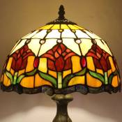 Lampe Tiffany Jaune Vitrail Lampe De Table Chevet Table