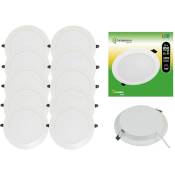 Lampesecoenergie - Lot de 20 Spot Encastrable led Downlight Panel Extra-Plat 12W Blanc Froid 6000K