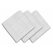 Lot de 3 serviettes de table 45x45 cm GALAXY blanc,