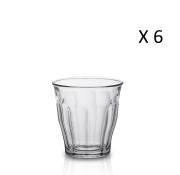 Lot de 6 - Verre à eau 13 cl en verre trempé résistant