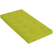 Matelas futon vert pistache coeur en latex 90x200 - Vert