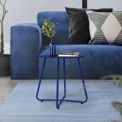 Ml-design - Table d'Appoint, Acier Bleu, Table Basse