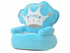 Moderne mobilier pour bébés et tout-petits serie majuro chaise en peluche pour enfants prince bleu