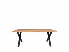 Montpellier - table à manger en bois et métal - couleur - bois clair et noir