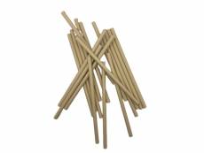 Pailles jetables fibre de bambou taille l 19,7 x 0,08 cm - natural bambou - - bambou197