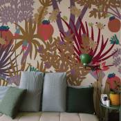 Papier peint panoramique jungle cactus beige 150x250cm