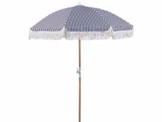 Parasol de jardin ⌀ 150 cm noir et blanc mondello