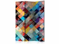 Paris prix - paravent 3 volets "colour patchwork" 135x172cm